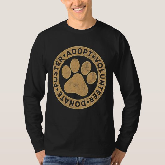 Foster Adoptier Freiwilliger Spender Retro Tiere R T-Shirt (Vorderseite)