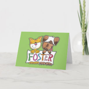 FOSTER-Banner für Hunde und Katzen Dankeskarte