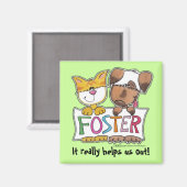 FOSTER-Banner für Hunde und Katzen Magnet (Vorderseite/Rückseite)