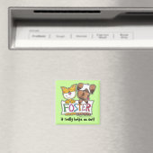 FOSTER-Banner für Hunde und Katzen Magnet (In Situ (Geschirrspüler))