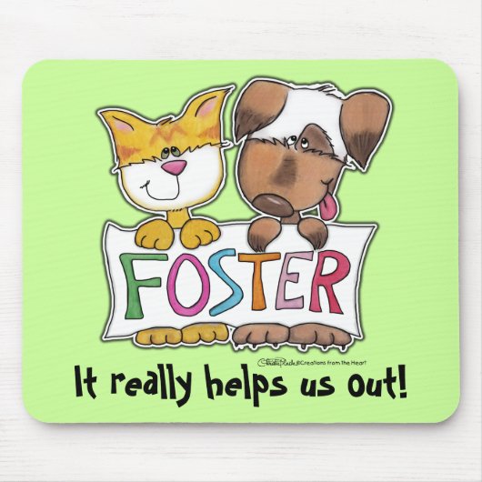 FOSTER-Banner für Hunde und Katzen Mousepad (Vorne)