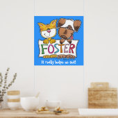 FOSTER-Banner für Hunde und Katzen Poster (Küche)