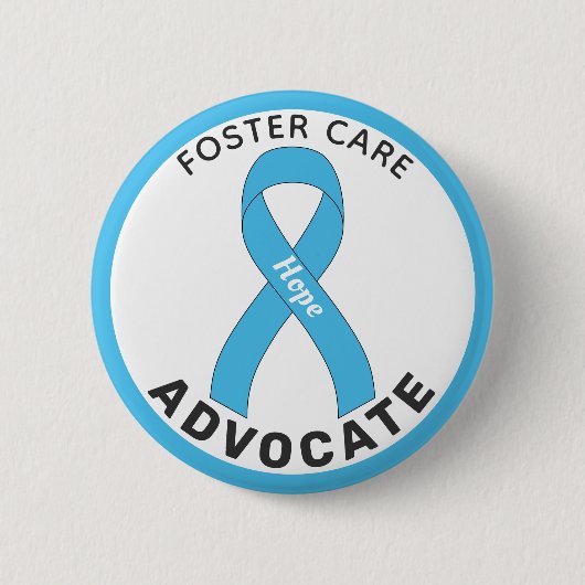 Foster Care Advocation Ribbon White Button (Vorderseite)