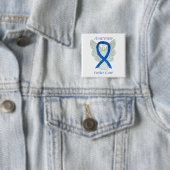 Foster Care Angel Blue Awareness Ribbon Button (Beispiel)