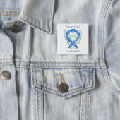 Foster Care Angel Blue Awareness Ribbon Button (Beispiel)