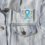 Foster Care Blue Butterfly Awareness Ribbon Button (Beispiel)