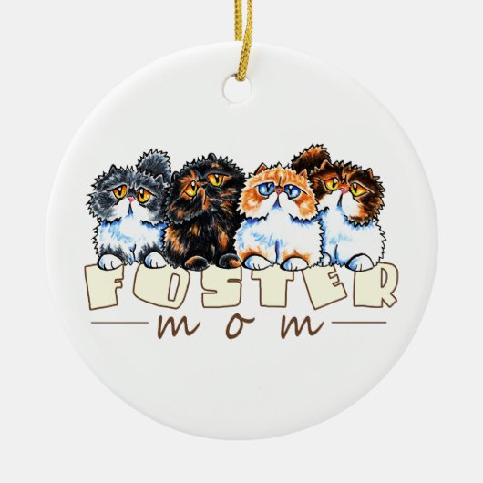 Foster Cat Mama Keramik Ornament (Vorne)