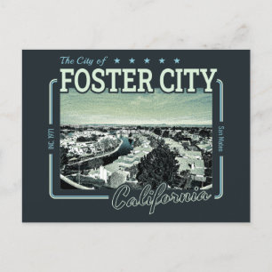 FOSTER CITY SAN MATEO CALIFORNIA POSTKARTE