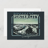 FOSTER CITY SAN MATEO CALIFORNIA POSTKARTE (Vorne/Hinten)