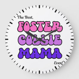 Foster Collie Mom Clock Große Wanduhr