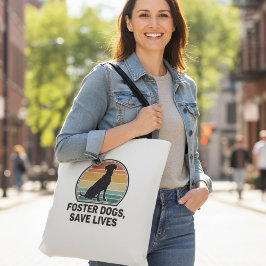 Foster Dogs Save Lives – Vintage Sunset Tote Bag Tasche