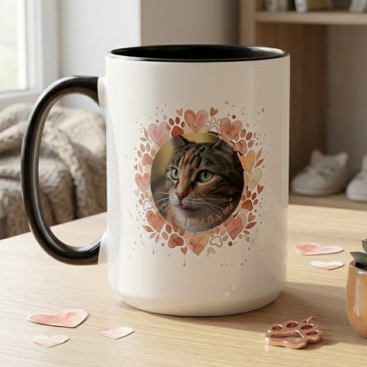 Foster Fail Pet Photo Heart Wreath Gift Tasse