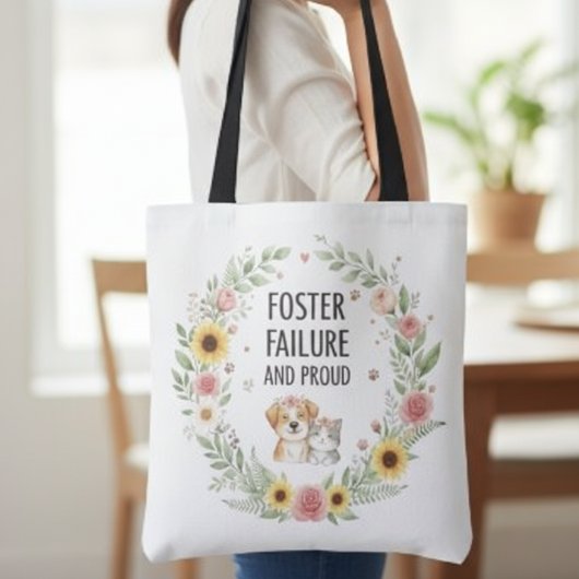 Foster Failure Tote Bag - Floral Wreath Pet Design Tasche