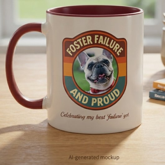 Foster Failure und stolz Retro-Tierrettungsgeschen Tasse