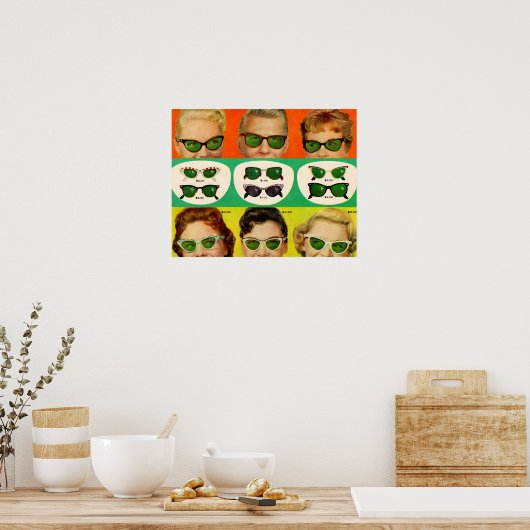 Foster Grant in den 50er Jahren Poster (Küche)