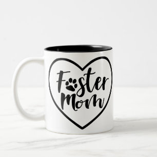 Foster Hund Mama Herz Zweifarbige Tasse