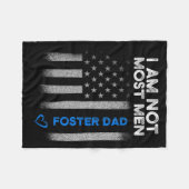Foster Parent Dad Most Men Foster Care Fleecedecke (Vorderseite (Horizontal))