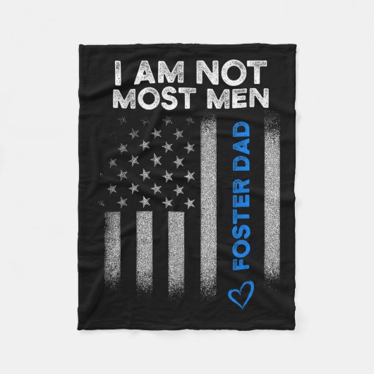 Foster Parent Dad Most Men Foster Care Fleecedecke (Vorderseite)