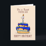 Foster Son 1. Geburtstag 1 auf Sweet Blue Cake Karte<br><div class="desc">Dies wird das erste Mal sein,  dass dein Pflegesohn seinen Geburtstag feiert. Machen Sie diesen Tag zu einem der denkwürdigsten Tage seines Lebens. Feiern Sie ihn mit dieser süß blauen Kuchenkarte,  die speziell für ihn an seinem 1. Geburtstag zubereitet wurde.</div>