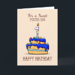 Foster Son 1. Geburtstag 1 auf Sweet Blue Cake Karte<br><div class="desc">Dies wird das erste Mal sein,  dass dein Pflegesohn seinen Geburtstag feiert. Machen Sie diesen Tag zu einem der denkwürdigsten Tage seines Lebens. Feiern Sie ihn mit dieser süß blauen Kuchenkarte,  die speziell für ihn an seinem 1. Geburtstag zubereitet wurde.</div>