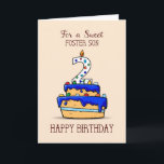 Foster Son 2. Birthday, 2 on Sweet Blue Cake Karte<br><div class="desc">Es ist der zweite Geburtstag deines Pflegesöhns und es ist an der Zeit,  diesen Tag zu feiern. Mit dieser Karte können Sie den süßen Tag Ihres Pflegesohns noch süßer machen. Der blaue Kuchen mit bunten Bonbons auf der Vorderseite wird er sicherlich Liebe.</div>
