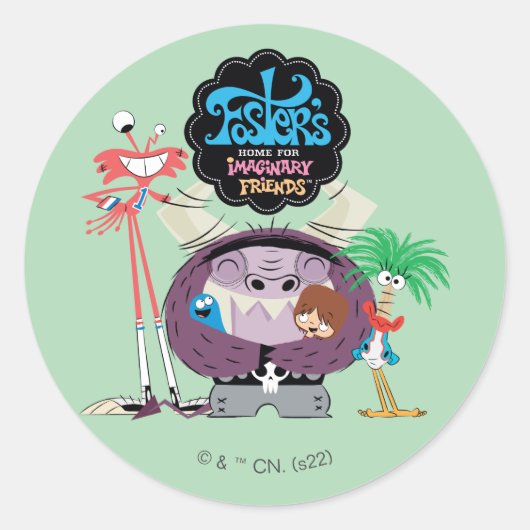 Foster's Zuhause für Imaginäre Freunde | Group Hug Runder Aufkleber (Vorderseite)