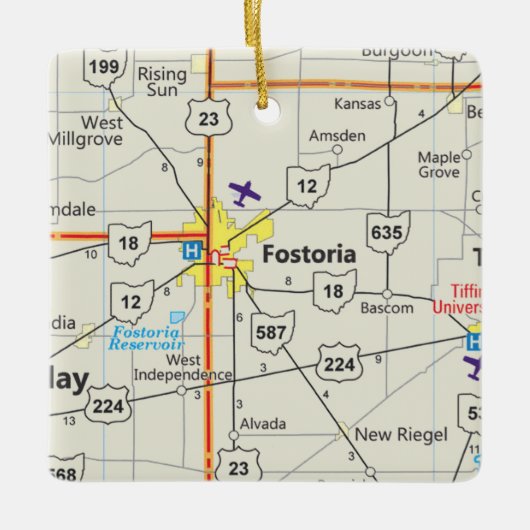Fostoria Ohio Keramikornament (Vorderseite)