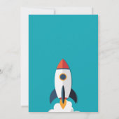 Foto0 Raketenraumschiff Junge Geburtstagseinladung Einladung (Rückseite)