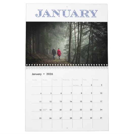 Foto 12 Monate geklappt Kalender (Jan 2026)