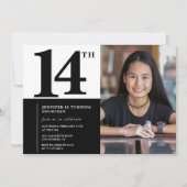 Foto 14. Geburtstagseinladungen Eleganter Chic Einladung (Vorderseite)