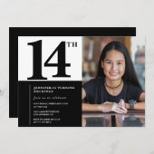 Foto 14. Geburtstagseinladungen Eleganter Chic Einladung (Vorne/Hinten)