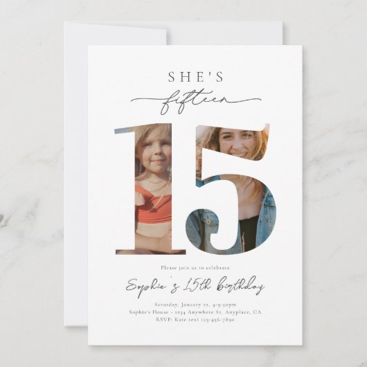 Foto 15. Geburtstagsfeier Einladung (Vorderseite)