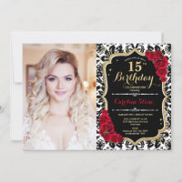 Foto 15. Geburtstagsparty Red Gold Damask