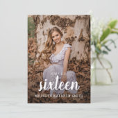 Foto 16 . Geburtstag Einladung (Stehend Vorderseite)