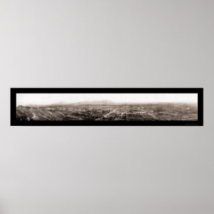 Foto 1908 des Flussufer-CA Birdseye Poster