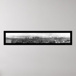 Foto 1909 Harrisburgs PA Steel Company Poster