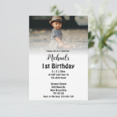 Foto 1. Geburtstag Einladung (Stehend Vorderseite)