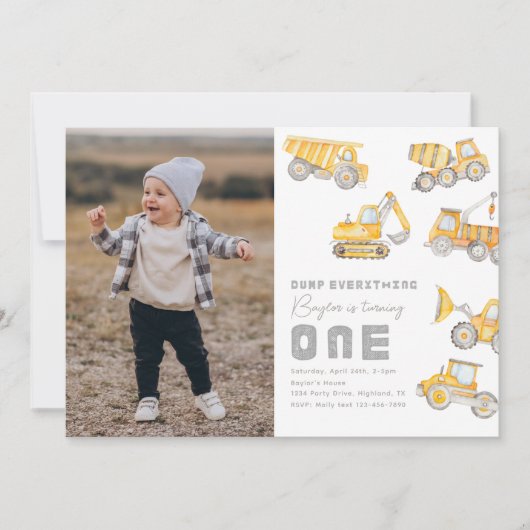 Foto 1. Geburtstag Einladung (Vorderseite)