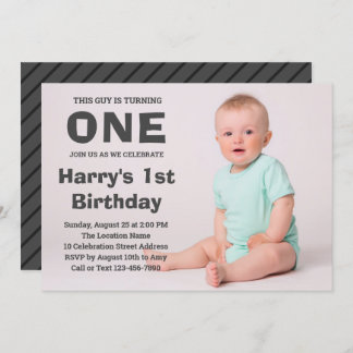 Foto 1. Geburtstag Einladung | Erster Geburtstag