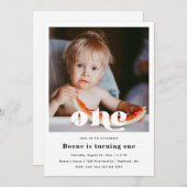 Foto 1. Geburtstag Einladung | Erster Geburtstag (Vorne/Hinten)