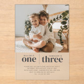 Foto 1. und 3. Geburtstag Acryleinladungen (Vorderseite)