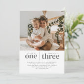 Foto 1. und 3. Geburtstag Einladung (Stehend Vorderseite)