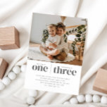 Foto 1. und 3. Geburtstag Einladung<br><div class="desc">Eine moderne gemeinsame Einladung zum Geburtstag mit eigenem Foto und zwei Sektionen für den Namen und das Alter jedes Kindes.</div>