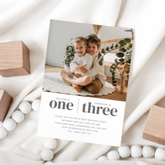 Foto 1. und 3. Geburtstag Einladung