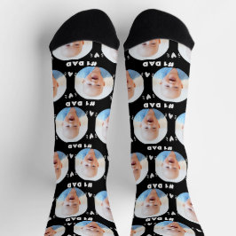 Foto #1 Vater Baby oder Child Vatertag Schwarz Socken