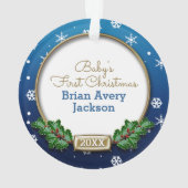 Foto | 1. Weihnachten für Kinder (blau) Ornament (Rückseite)