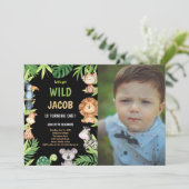 Foto 1. Wilde Einladung zum Geburtstag (Stehend Vorderseite)