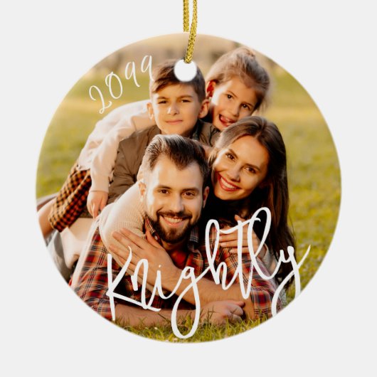 Foto 2022 für benutzerdefinierte moderne Skriptfam Keramik Ornament (Vorne)