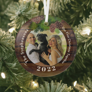 Foto 2022 Rustikaler Pinecone Maßgeschneiderter Pi Ornament Aus Glas