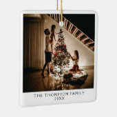 Foto 2024 auf beiden Seiten Weihnachten Keramikornament (Rechts)